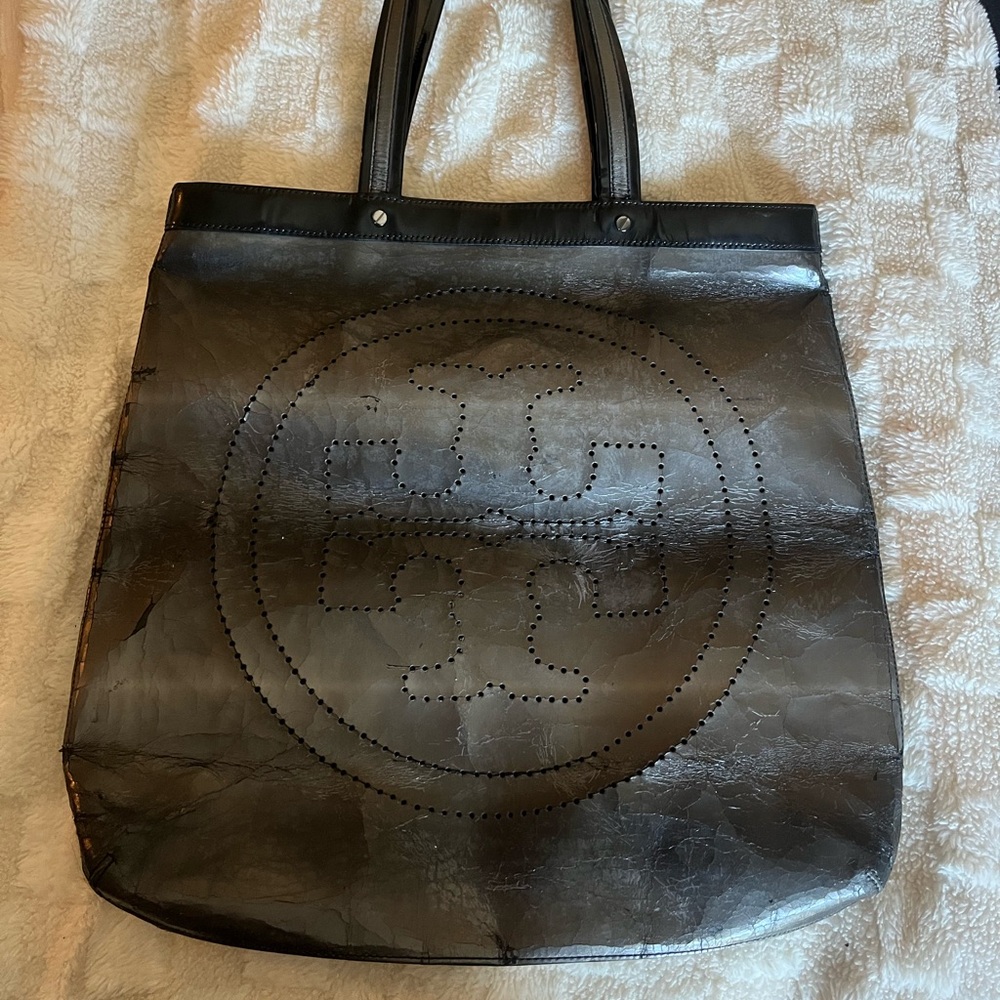 Tory Burch patent leather tote bag